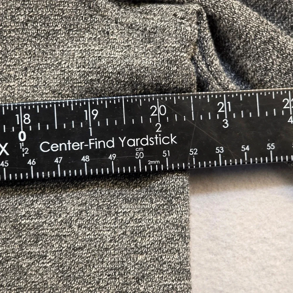 Banana Republic Mens Gray Quarter Zip Hoodie Speckled Wool Blend Hood‎ Large